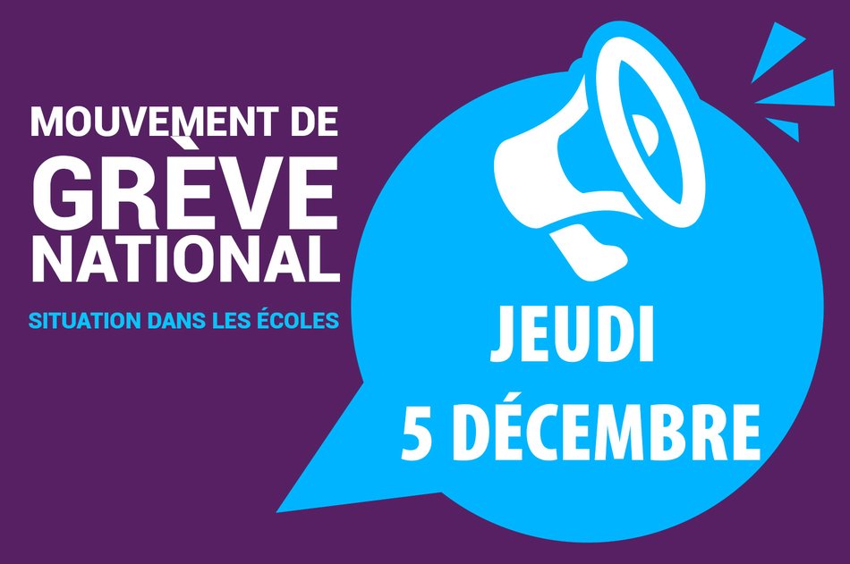 Préavis de grève Jeudi 5 décembre 2024